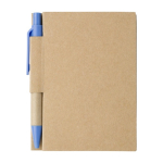 Notizbuch inkl. Mini-Kugelschreiber aus recycelten Materialien, A7 farbe hellblau erste Ansicht