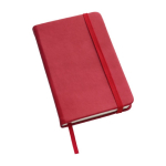 Notizbuch mit linierten Seiten als Werbemittel mit Logo bedrucken, A6 farbe rot dritte Ansicht