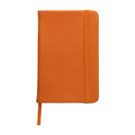 Notizbuch mit linierten Seiten als Werbemittel mit Logo bedrucken, A6 farbe orange erste Ansicht
