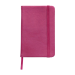 Notizbuch mit linierten Seiten als Werbemittel mit Logo bedrucken, A6 farbe rosa erste Ansicht