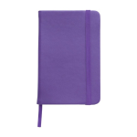 Notizbuch mit linierten Seiten als Werbemittel mit Logo bedrucken, A6 farbe violett erste Ansicht