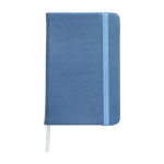 Notizbuch mit linierten Seiten als Werbemittel mit Logo bedrucken, A6 farbe hellblau erste Ansicht