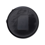 Klassischer Bluetooth-Lautsprecher aus Holz in runder Form farbe schwarz zweite Ansicht