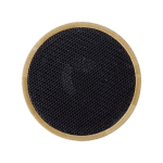 Klassischer Bluetooth-Lautsprecher aus Holz in runder Form farbe schwarz sechste Ansicht