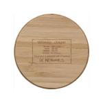 Kabelloses Ladegerät aus Bambusholz zum Handy-Aufladen farbe holzton erste Ansicht