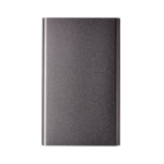 Flache Powerbank aus Aluminium mit Logo bedrucken, 4.000 mAh farbe titan erste Ansicht