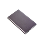 Flache Powerbank aus Aluminium mit Logo bedrucken, 4.000 mAh farbe titan fünfte Ansicht