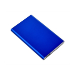 Flache Powerbank aus Aluminium mit Logo bedrucken, 4.000 mAh farbe köngisblau dritte Ansicht
