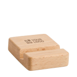 Handyhalter aus Bambus für das Büro als praktisches Geschenk farbe holzton Ansicht mit Druckbereich