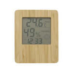 Wetterstation aus Bambus und ABS als Kundengeschenk farbe holzton zweite Ansicht