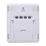 Wetterstation und Bambusuhr mit klappbarem Ständer dritte Ansicht