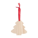 Weihnachtsbaumschmuck aus Holz in Form eines Weihnachtbaumes farbe braun erste Ansicht