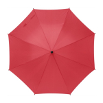 Automatischer Regenschirm aus RPET mit Logo bedrucken, Ø 107 farbe rot erste Ansicht