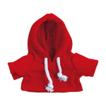 Teddybär mit bedruckbarer Kapuzenjacke für Kinder farbe rot zweite Ansicht