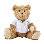 Teddybär mit bedruckbarer Kapuzenjacke für Kinder farbe weiß erste Ansicht