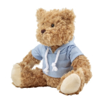 Teddybär mit bedruckbarer Kapuzenjacke für Kinder farbe hellblau zweites Detailbild
