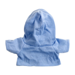 Teddybär mit bedruckbarer Kapuzenjacke für Kinder farbe hellblau dritte Ansicht