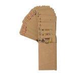 Kartenspiel aus recycelten Papier für ein nachhaltiges Image farbe braun siebte Ansicht