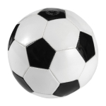 Kleiner Fußball aus PVC mit Logo für Events bedrucken farbe weiß/schwarz fünfte Ansicht