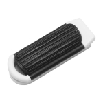 Aufklappbare Haarbürste mit Spiegel als Werbemittel für Friseure farbe weiß dritte Ansicht