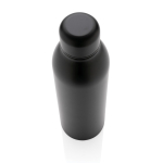 Recycelte Stahlflasche im Designer-Look als Werbeartikel, 500 ml farbe schwarz dritte Ansicht