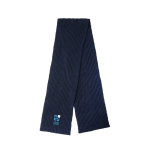 Nachhaltiger 4-lagiger Strickschal aus umweltschonender Produktion farbe grau Ansicht mit Druckbereich