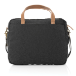 Laptoptasche aus recyceltem Canvas im natürlichen Design, 15,6” farbe schwarz vierte Ansicht
