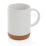 Kaffeebecher mit Korkboden mit matter Außenwand für Büro, 280 ml farbe weiß