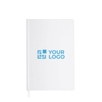 Notizbuch mit Cover aus Mineralpulver und Steinpapier-Seiten, A5 farbe weiß fünfte Ansicht