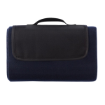 Faltbare Picknickdecke aus Fleece mit Tragegriff als Werbeartikel farbe marineblau dritte Ansicht