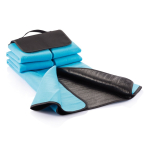 Faltbare Picknickdecke aus Fleece mit Tragegriff als Werbeartikel farbe hellblau