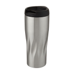Thermosbecher mit geometrischem Design für festen Griff, 450 ml farbe silber