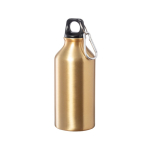 Kleine farbige Aluminiumflasche mit Karabiner, 400ml farbe gold erste Ansicht