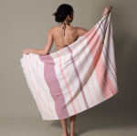 Strandhandtuch aus Mix aus Baumwolle und Frottee als Merchandising farbe rot dritte Ansicht