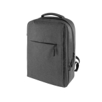 Laptop-Rucksack aus RPET-Polyester mit USB-Anschluss und Koffergurt farbe grau zweite Ansicht