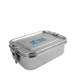 Auslaufsichere Lunchbox aus Edelstahl mit Verschlussschallen, 700ml Ansicht mit Druckbereich