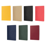 A5-Notizbuch mit Kartoneinband und linierten Seiten farbe gelb zweite Ansicht