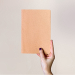 A5-Notizbuch mit Kartoneinband und linierten Seiten farbe natürliche farbe zweite Ansicht