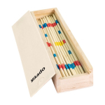 Mikado-Spiel aus Holz in einer bedruckbaren Holzbox farbe holzton zweite Ansicht