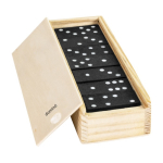Domino-Spiel in einer Holzbox mit Lasergravur als Werbegeschenk farbe holzton dritte Ansicht