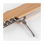 Taschenmesser aus Edelstahl mit Bambus und 9 Funktionen gravieren farbe holzton vierte Ansicht