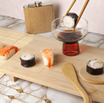 Sushi-Set mit 5 Teilen zur Zubereitung, mit Firmenlogo „Sushi“ farbe beige