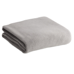 Günstige Kuscheldecke aus Fleece als Winter Merchandising, 240 g/m2 farbe grau