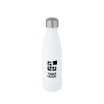 Vakuumisolierte Trinkflasche aus Edelstahl als Werbegeschenk, 500ml Ansicht mit Druckbereich