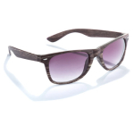 Sonnenbrille mit Holzeffekt und verspiegelten Gläsern, UV400-Schutz farbe dunkelbraun