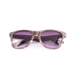 Sonnenbrille mit Holzeffekt und verspiegelten Gläsern, UV400-Schutz farbe dunkelbraun zweite Ansicht