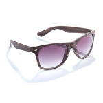 Sonnenbrille mit Holzeffekt und verspiegelten Gläsern, UV400-Schutz farbe dunkelbraun erste Ansicht