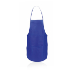 Kochschürze aus Non-Woven mit Vordertasche und anpassbaren Bändern farbe blau erste Ansicht