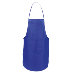Kochschürze aus Non-Woven mit Vordertasche und anpassbaren Bändern farbe blau