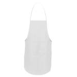 Kochschürze aus Non-Woven mit Vordertasche und anpassbaren Bändern farbe weiß